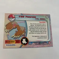 Pokemon 1999 Topps Pokemon TV Animation Edition #22 Fearow Card - Image 3