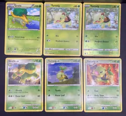 12x Pokemon Cards Torterra Grotle Turtwig Lot - Cosmos Holo Diamond & Pearl TCG - Image 2