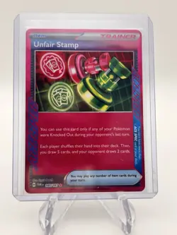 Unfair Stamp 165/167 Twilight Masquerade Ace Spec Holo Pokemon TCG Card NM - Image 1