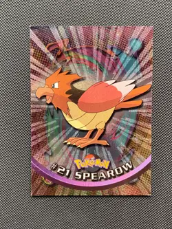 #21 SPEAROW HOLO FOIL Black Logo Pokemon Topps TV Animation Edition Card - Image 1