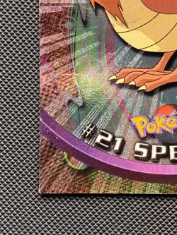 #21 SPEAROW HOLO FOIL Black Logo Pokemon Topps TV Animation Edition Card - Image 5