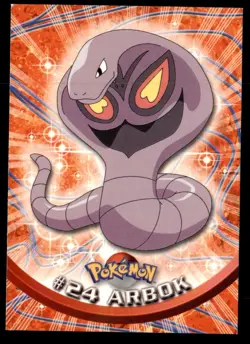 Pokemon Card Arbok #24 TOPPS Series 1 3rd Print Green Label NEAR MINT Non-Holo!! - Image 1