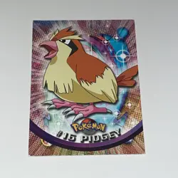 #16 PIDGEY Green Logo Pokemon Topps TV Animation Edition Trading Card 1999 2000 - Image 1