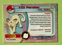 PERSIAN #53 Pokemon Card Red Logo NEAR MINT TV Animation - Image 2
