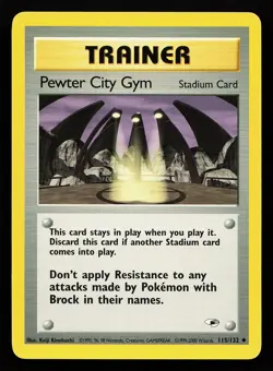 Pewter City Gym 115/132 Uncommon Gym Heroes Pokemon Card - Image 1