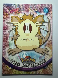#20 Raticate Non-Holo Topps Black Logo Pokemon Card - Image 1