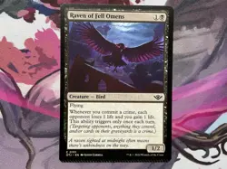 Raven of Fell Omens (Crimped) - Regular - Outlaws of Thunder Junction - NM - MTG - Image 1