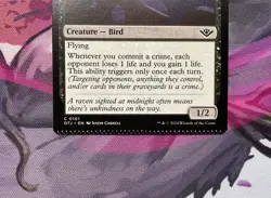 Raven of Fell Omens (Crimped) - Regular - Outlaws of Thunder Junction - NM - MTG - Image 3