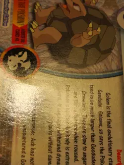 Golem #76 Pokemon Topps Series 1 Card (Blue Label) MP - Image 5