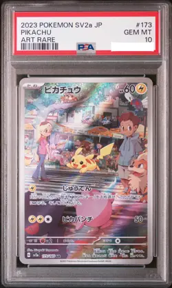PSA 10 GEM MINT Pokemon Card 151 Pikachu Art Rare 173/165 Sv2a AR 2023 Japanese - Image 1