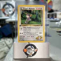 ^ 1st Edition Lt. Surge’s Rattata 85/132 - Gym Challenge - Image 1