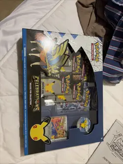 Pokemon Celebrations Deluxe Pin Collection Box Booster Pikachu Zacian English - Image 1