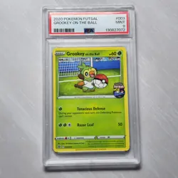 2020 POKEMON FUTSAL #003 GROOKEY ON THE BALL PSA 9 - Image 1