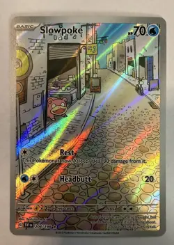 Pokemon TCG Scarlet & Violet Base Set 204/198 Slowpoke Illustration Rare NM - Image 1