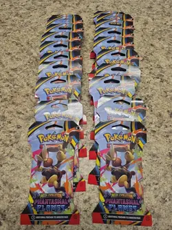Pokemon TCG Mega Evolution Phantasmal Flames Lot Of 20 Packs - Image 1