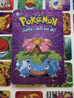 Pokemon Vintage Vending machine Sticker HOLO Prism 2000 Nintendo #003 Venusaur - Image 1