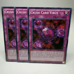 3x Yugioh Crush Card Virus SDKS-EN031 Common - LP-NM 💎 - Image 1