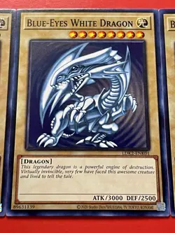 3x Blue-Eyes White Dragon | SDK Art | LDK2-ENK01 | NM | Common | YuGiOh! - Image 5