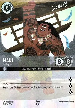 023/P1 Disney Lorcana - Maui - Deutsch - Promo - Disney 100 - Holo/Foil NM - Image 1