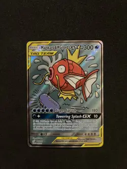 Pokemon Magikarp & Wailord GX TAG TEAM Sun & Moon Team Up Ultra Rare 300 HP Card - Image 1