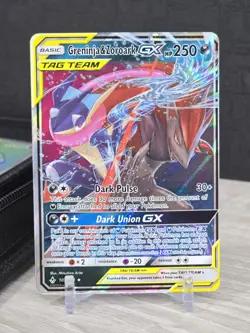 Pokemon Card Game TCG Greninja & Zoroark GX 107/214 Sm-Unbroken Bonds Holo LP - Image 3