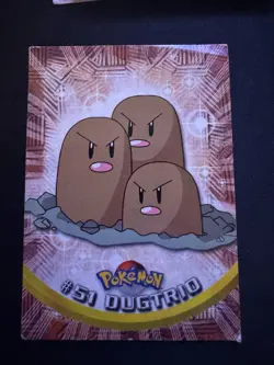 Dugtrio #51 - Blue Logo - Non-Holo - SERIES 1 - TOPPS POKEMON CARD - HP - Image 1