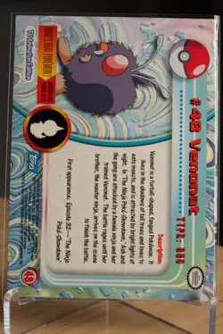 Venonat 48 Topps Regular Vintage Pokemon Card NM - Image 2