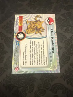 Kadabra #64 - Blue Logo - NON-HOLO - SERIES 1 TOPPS Pokemon Card - Image 2