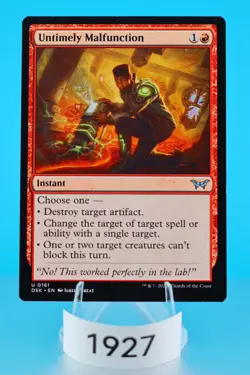 MTG Untimely Malfunction Duskmourn: House of Horror Regular #161 - Image 1