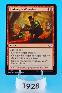 MTG Untimely Malfunction Duskmourn: House of Horror Regular #161 - Image 1