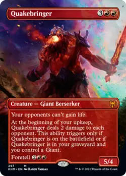 mtg magic quakebringer ENGLISH BORDERLESS EXTENDED porteur de seisme - Image 1