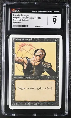 MTG Magic: The Gathering Unholy Strength 1994 Revised Edition CGC 9 - Image 1