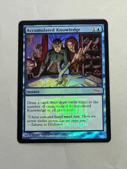 MTG FNM FOIL Accumulated Knowledge Magic the Gathering - Image 1