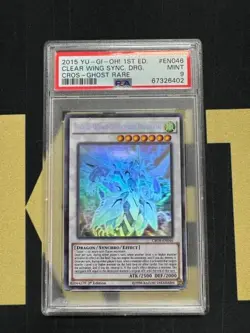 Yugioh Clear Wing Synchro Dragon Ghost Rare 1st Edition (CROS-EN046) PSA 9 - Image 1