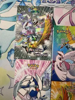 8 Lugia & Ho-Oh Cracked Ice Holo Different Non-TCG Set Pokemon Cards & 1 Sticker - Image 2