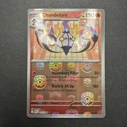 Chandelure Reverse Holo Master Ball 018/086 White Flare Pokemon Card NM - Image 1
