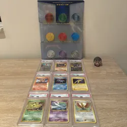 Pokemon TCG Card Japanese Neo Genesis Premium File 3 Set PSA Graded 9 slabs - Image 1