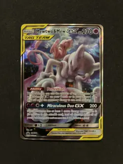 Pokemon Mewtwo & Mew GX TAG TEAM SM191 Promo Holo Psychic Basic 270 HP Card - Image 1