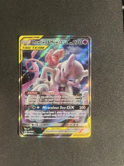 Pokemon Mewtwo & Mew GX TAG TEAM SM191 Promo Holo Psychic Basic 270 HP Card - Image 3