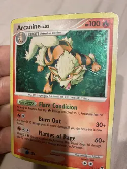 Arcanine (#1/111) - Holofoil DP - Rising Rivals HP Pokemon - Image 3