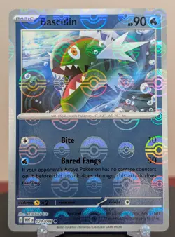Pokemon Basculin #024/086 English White Flare Poke Ball Holo - Image 1