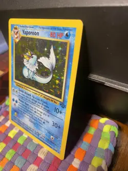 Vaporeon Pokemon TCG Jungle Set 12/64 Holo Rare #12 LP - Image 2