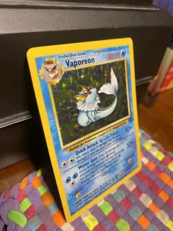 Vaporeon Pokemon TCG Jungle Set 12/64 Holo Rare #12 LP - Image 3