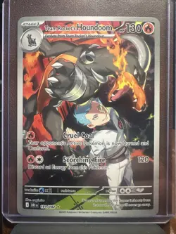 Pokemon TCG Team Rocket's Houndoom 191/182 Illustration Rare Destined Rivals - Image 1