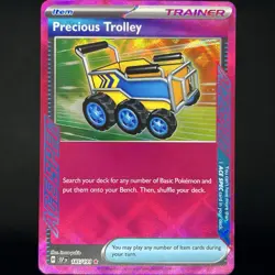Pokemon TCG Surging Sparks Precious Trolley Holo Ace Spec 185/191 NM - Image 1
