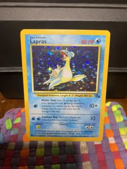 Lapras Pokemon TCG Fossil Set 10/62 Unlimited Holo Rare #10 LP - Image 1
