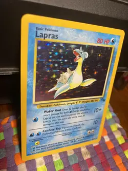 Lapras Pokemon TCG Fossil Set 10/62 Unlimited Holo Rare #10 LP - Image 2