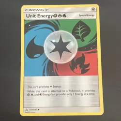 Unit Energy 137/156 Regular SM: Ultra Prism Uncommon Pokemon TCG LP 2018 - Image 1