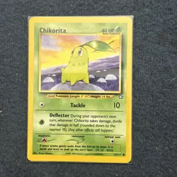 Pokemon TCG Chikorita 53/111 Neo Genesis Vintage LP - Image 1