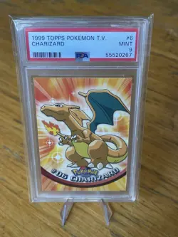 1999 Topps Pokemon TV Charizard #6 – PSA 9 Mint – Vintage – Original Series - Image 1